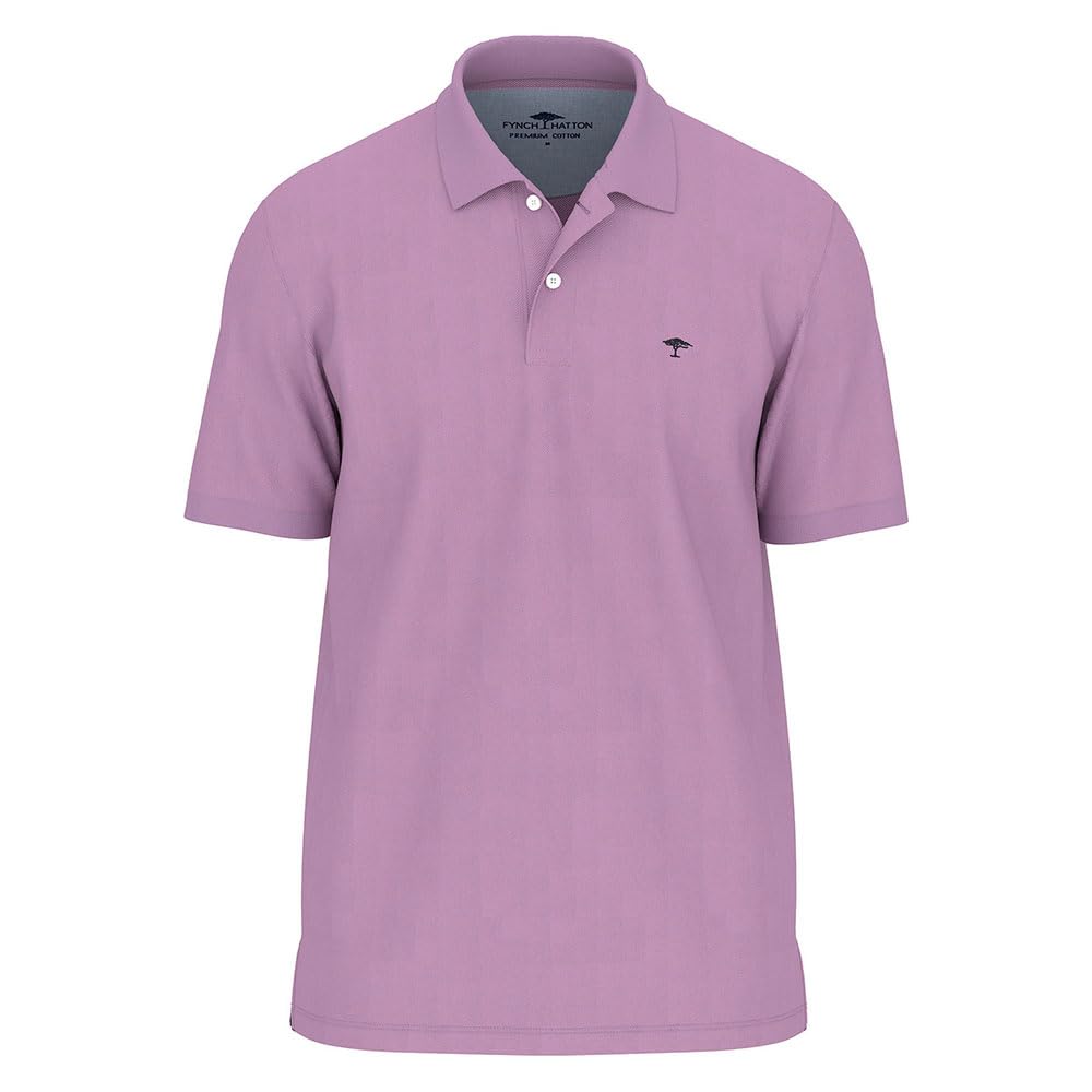 Fynch-Hatton Men's Light Purple Fynch Hatton 15131700 Short Sleeve Polo L