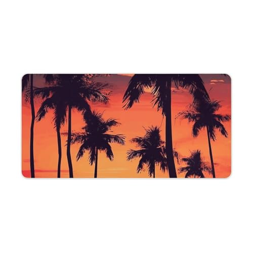 Tapis de souris palmier antidérapant grand format avec base caoutchouc