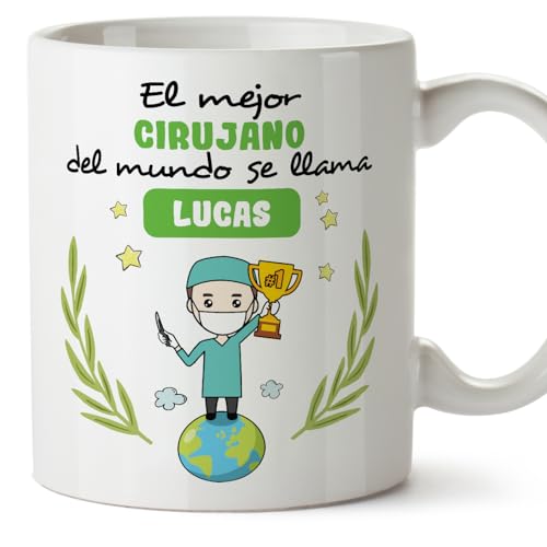 MUGFFINS Tazas Personalizadas para CIRUJANO hombre - En Español - Eres Mejor del Mundo - 11 oz / 330 ml - Regalo Personalizable original y divertido