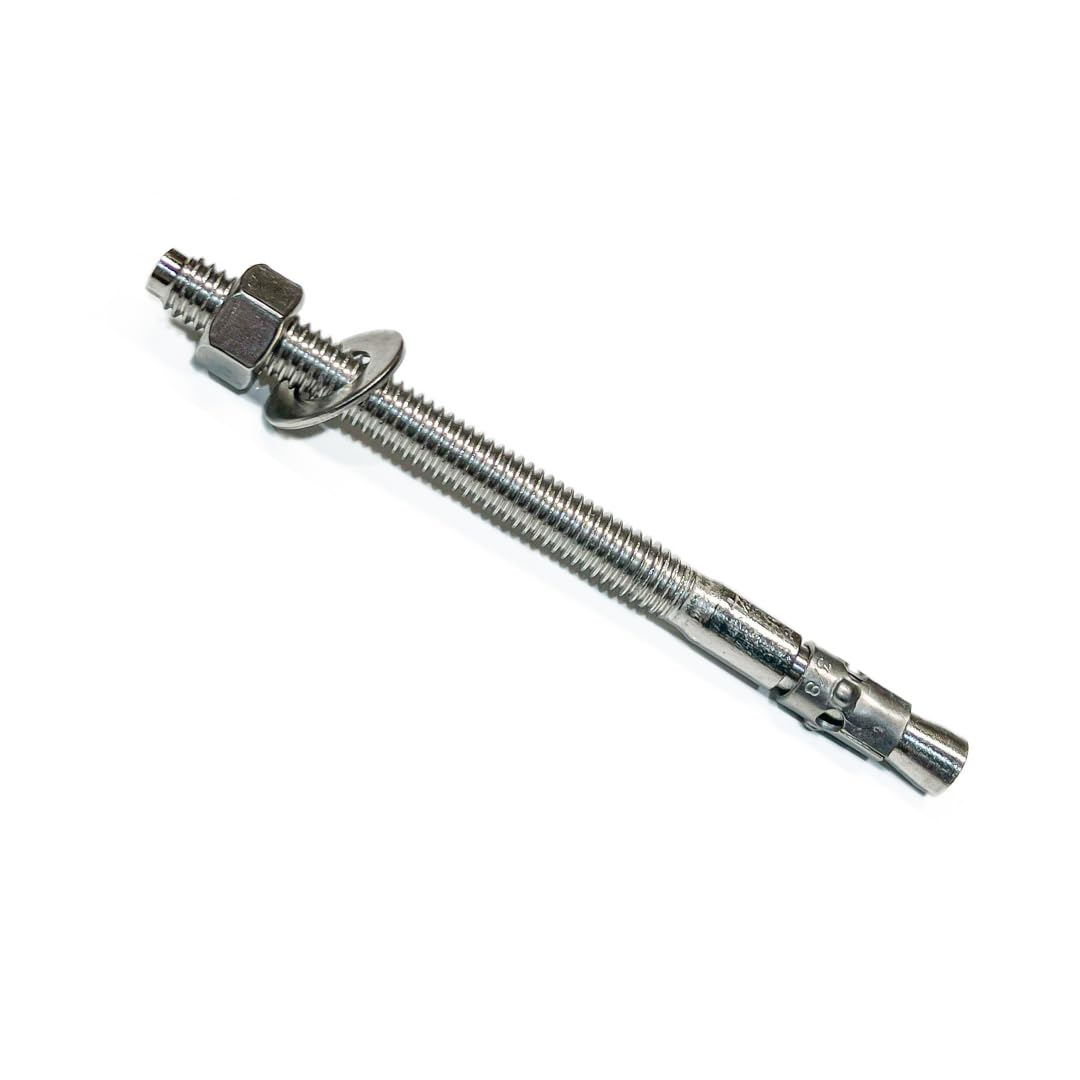 MIGHTY FASTENERS Wedge Anchors, 3/8" x 5" - Premium 304 Stainless Steel, Heavy-Duty Expansion Bolts for Concrete & Masonry, Anti-Rust Performance,