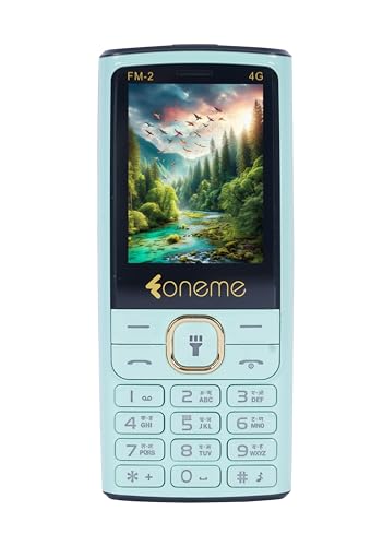 Foneme Wave 4G Working Dual Sim | Keypad Mobile | with 2.4" Display | YouTube Working | Voice Changer | BT Dialer | Call Recording | Long Lasting Battery | FM | Camera | Feature Phone | Green
