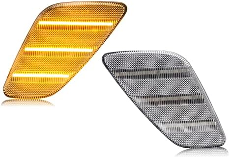 For Ford Fusion 2010-12 Smoked  White LED Front Bumper Side Marker Signal Lights