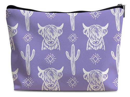 Image of Western Makeup Bag - Cowgirl Stuff - Leather Cow U