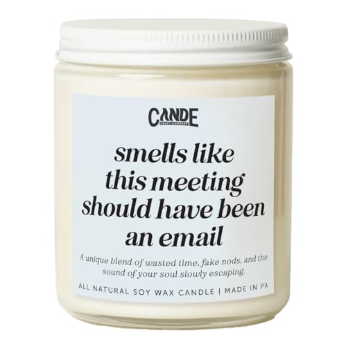 CE Craft Smells Like This Meeting Could Have Been an Email Candle - Funny Gifts for Coworker, Candle Birthday Gift for Women, Scented Candle Gift (Cinnamon Sugar, Standard)
