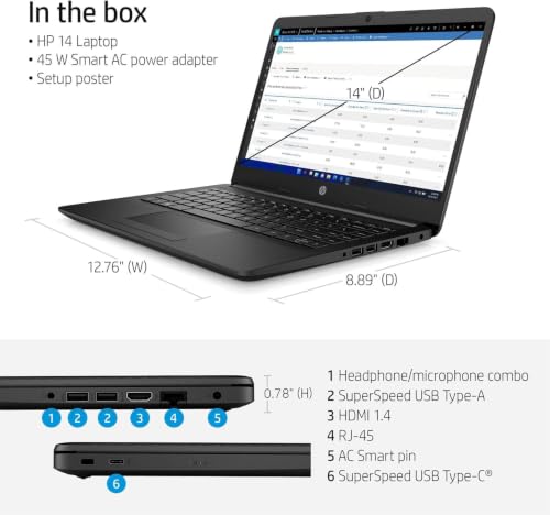 Image of HP Everyday Laptop • 16GB RAM • Microsoft 365 • 2026 Edition • Intel 4-Core Processor • Windows 11 • 576GB Storage (64GB SSD + 512GB External) • Long Battery Life • Thin & Portable