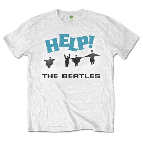 Rock Off officially licensed products The Beatles Help Movie Snow T Shirt L White
