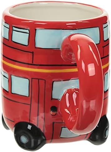 Puckator London Red Routemaster Bus Ceramic Shaped Mug, Tea Coffee Hot Drinks, Decorative Gift Box, Home Kitchen Office Height 10cm Width 13.5cm Depth 8.5cm