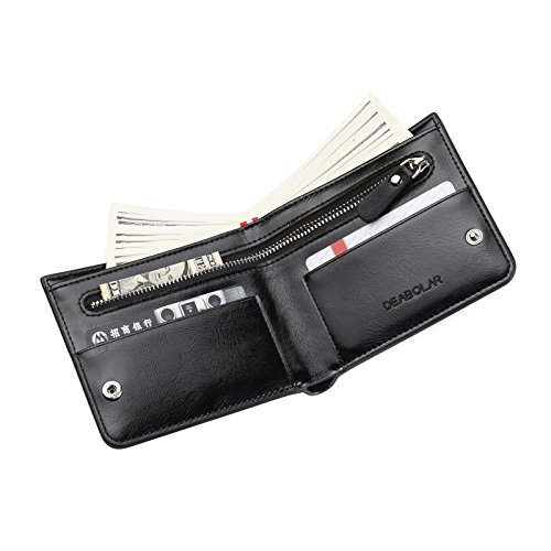 Mo&Ka Dad Gift Bifold Blocking Leather Wallet for Men with Coin Pocket ID Bag2