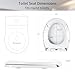 Meaferks Soft-CloseToilet Seat, Non-Slip Bumpers, Quick Release Toilet Hinges Easy to Install & Clean, Including Two Sets of Parts, White (KP109)