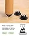 TRVL FIELDER Self Adhesive Caster Wheels for Furniture, Small Casters for Furniture Legs, Low Profile Table Wheels, 28 LBS Per Steel Wheel, Rollers for Kitchen Appliances (12 PCS, Black, Type 2)
