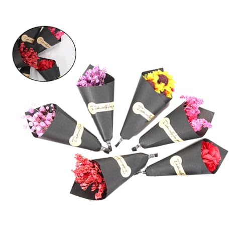 Ramo de flores secas para fiesta, 6 piezas miniatura 6