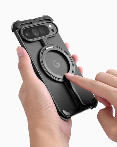 Coque antichoc pour Google Pixel 9 Pro noir avec support aimanté