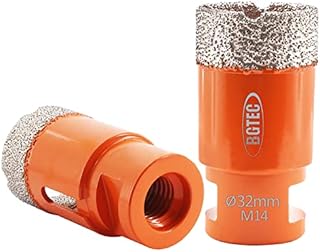 BGTEC Dry Diamond Core Drill Bits Diameter 35mm for Porcelain Tile Ceramic Marble Brick M14 Thread