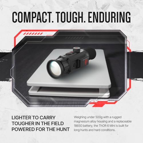 ATN Thor 6 Mini Compact Thermal Scope, 2&ndash;16x, 256&times;192 Sensor, 12&mu;m, &le;20mK NETD