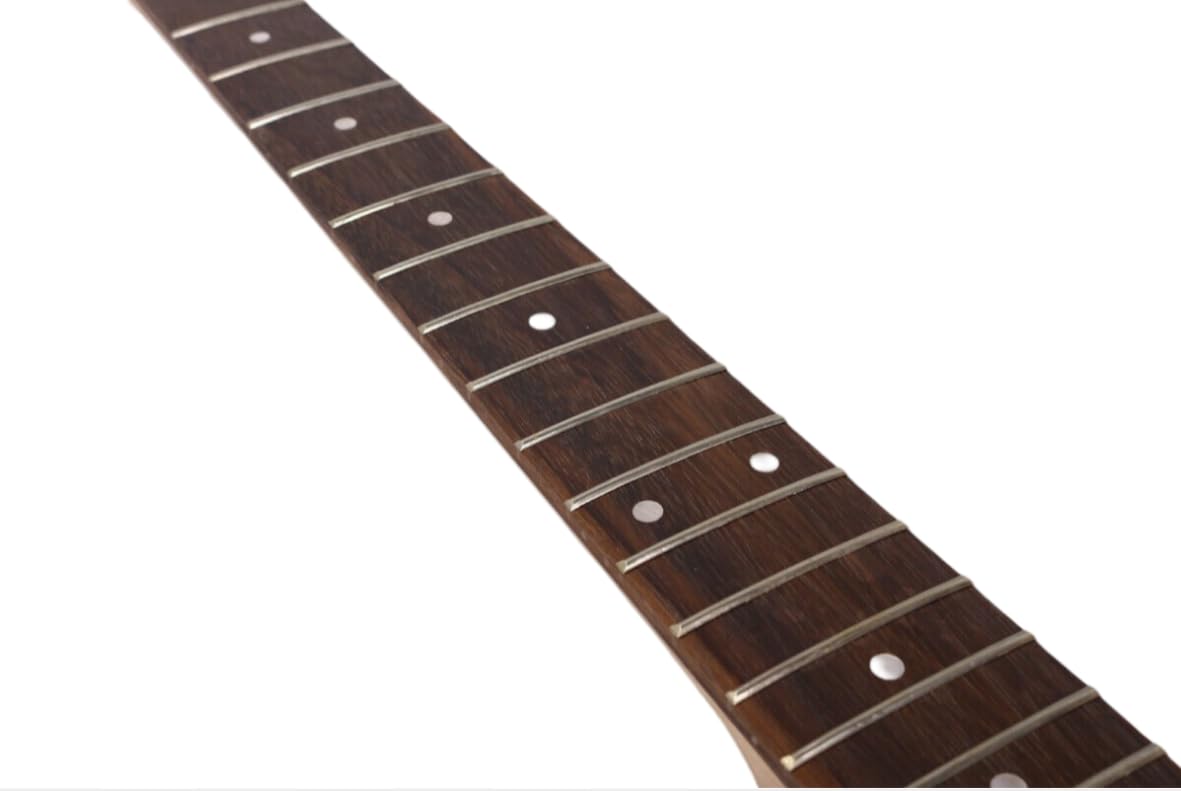 Gitarrenhals aus unlackiertem Ahorn, 22 Bünde, 68,6 cm, Palisander-Griffbrett, Punkt-Inlay, Bariton, aufschraubbar, Gitarrenteile, Ersatz (22 Bund 68 cm), S36 8 MN