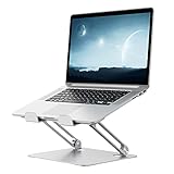 💎[ Auf Stabilität ausgelegt ] Die perfekte Kombination aus der Textur des Geräts und der Aluminiumstruktur ermöglicht es diesem Tablet, den besten Stil und die beste Haltbarkeit zu bieten. Die große Silikonpolsterfläche am Ständer verhindert rutschige Füße und verbessert die Gesamtstabilität. Jeder Arm hat einen Schutzhaken, um zu verhindern, dass der Laptop in Ihre Richtung rutscht, und trägt bis zu 11 kg auf der Oberseite.