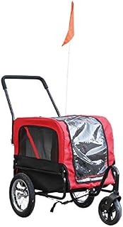 Aosom Elite-Jr 2-in-1 Dog Pet Bicycle Trailer/Jogging Stroller with 360-Degree Swivel Wheels