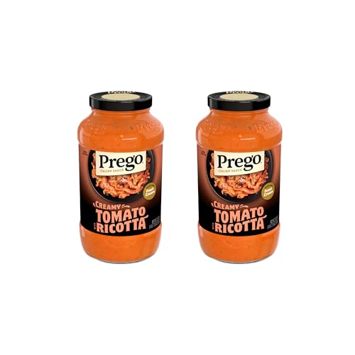 Image of Prego Creamy Tomato Pasta Sauce With Ricotta Cheese, 23.75 oz Jar (Pack of 2)