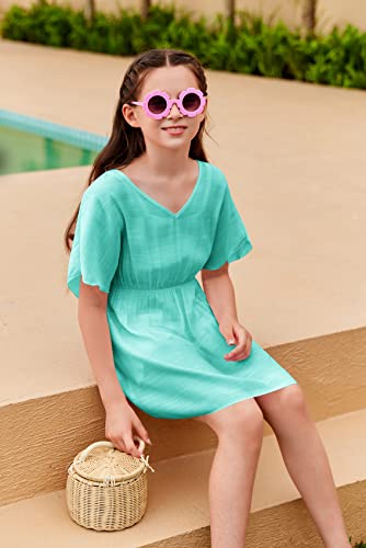 Image of Fommykin Girls Swimwear Cover Ups Kids Beach Bathing Suit Coverups Cute Sweet Bikini Swimsuit Tunic Dress