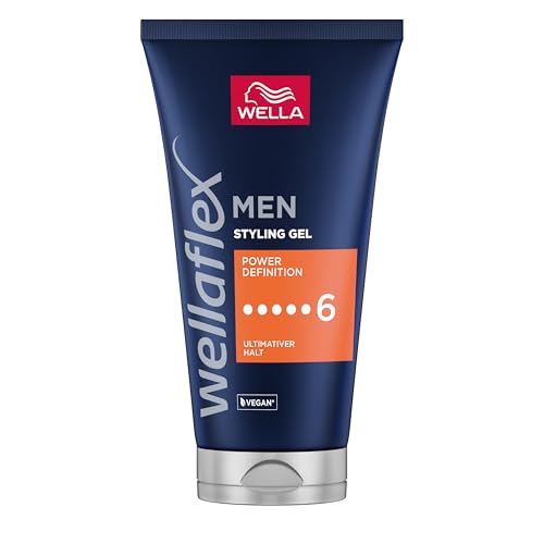 Wellaflex Men Power Definition Gel | Ultimativer Halt Styling Haargel | Veganes Haargel | Dermatologisch getestet & frei von Silikonen | 150ml