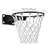 Indoor Outdoor Basketball Hoop, Heavy-Duty Steel Rim with Shock-Absorbing Spring and Universal Wall Mounting, All-Age Mounting(Black,13.7in/35cm)