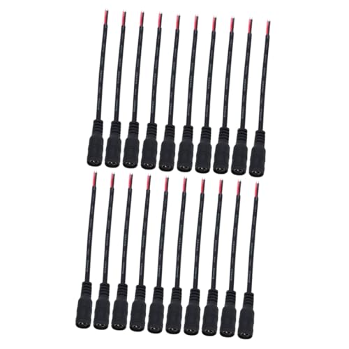 LIFKICH 2sets Female Pin Connector Power Connector Plug 12v CCTV Power Supply Adapter Jack 10pcs*2