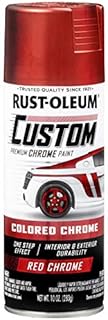 Rust-Oleum 340561 Automotive Custom Chrome Spray Paint, 10 oz, Red