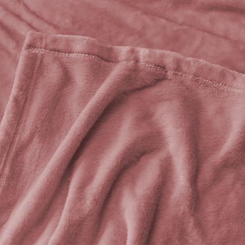 Decolab Manta Básica Aveludada (Rosa-envelhecido, Solteiro)
