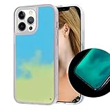 Losin Fluorescent Case Compatible with iPhone 14 Pro Max Quicksand Case Liquid Glow Sand Phone Case Luxury Glow in The Darkness Noctiluncent Liquid Luminous Sand Fashion Luxury Cover for Women and Men