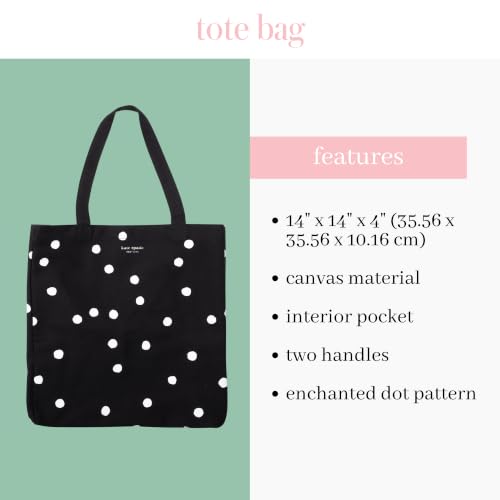 Image of kate spade new york Canvas Tote Bag for Women, Cute Tote Bag for Teacher, Canvas Beach Bag, Book Tote with Pocket