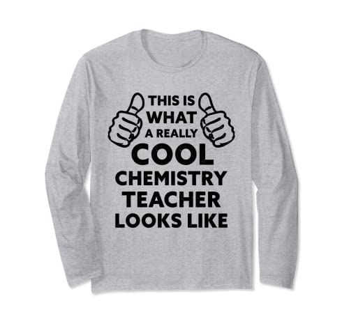 Funny Chemistry Science Teacher School Teaching Men Women Manga Larga