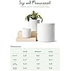 LE TAUCI Ceramic Pots for Plants, 10/8/6 Inch Indoor Planters with Draiange Hole, Silicone Plug & Mesh Pad, Modern Minimalist Pots for Home Office, Set of 3, Satin, White