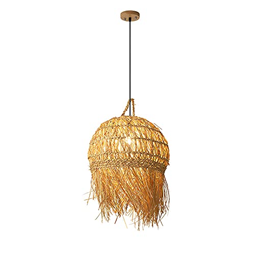 Luminaire suspendu en rotin pour créer une ambiance chaleureuse de style ferme