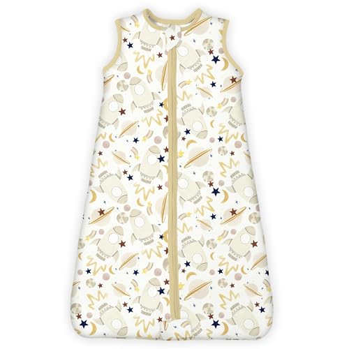 Image of 1.0 TOG Sleep Sack 6-12-15 Months, Baby Sleep Sack with Sleeveless, Cozy Premium Baby Wearable Blanket with 2-way Safe Zipper All Season Sleeping Bags, 1-pack