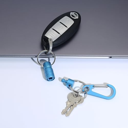 Image of Quick Release Keychain Clip, Small Carabiner Clip & Pull Apart Detachable Key Ring, Car Key Chain Hooks Keyring