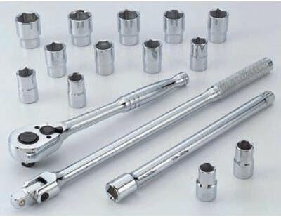 Stanley 85-956G 16 Piece 1/2-Inch Drive 6-Point Metric Socket Set