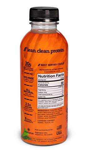 Bipro Protein Water & Caffeine Energy Drink, Orange - Nsf Certified For Sport, 20G Whey Protein, Sugar Free, Suitable For Lactose Intolerance, Gluten Free, Hormone Free, Naturally Sweetened, 16.9 Ounce, Pack Of 12 #TOP1