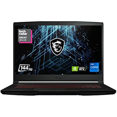 msi GF63 15.6" 144Hz Gaming Laptop: Intel Core i7-11800H RTX 3050 TI 16GB 512GB NVMe SSD Win11 (11UD-260)