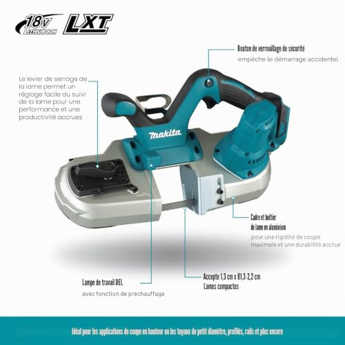 Makita Scie à ruban 18 V sans batterie et chargeur DPB182Z - vue 5