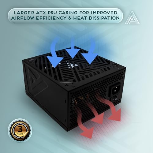 Image of Apevia ATX-SL1200W Soul 1200W Fully Modular Power Supply ATX 3.0 & 3.1 Compatible, PCIe 5.1 12V-2x6 Connector ATX Active PFC, DC to DC Converter Design, 140mm Silent Fan, RoHS Compliance | Fully Modular PSU, ATX 3.1 PCIE5.1 Ready, 12VHPWR Cable Included, Active PFC, 140mm Auto Thermal Fan, Heavy Duty Protections
