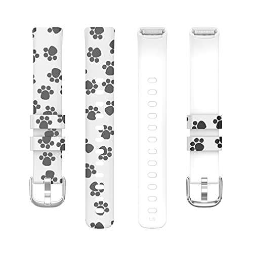 Lemspum Pulseiras de silicone compatíveis com estampa floral, pulseiras esportivas de substituição p