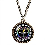 Handmade Fashion Jewelry UU Flame Unitarian Universalist Chalice Necklace Pendant Chain Gift Symbol Sign Rainbow Flaming Cosplay Christian Hindu Bahai Ankh