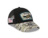 New Era Philadelphia Eagles NFL On Field 2021 Salute to Service Black 9Forty Snapback Cap - One-Size