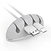 Hapurs Cable Clip Cable Organizer, Wires Cord Management System for Your Messy Wires, Desktop Cord Cable Holder to Keep Your Desk Tidy and Organized (Gray)