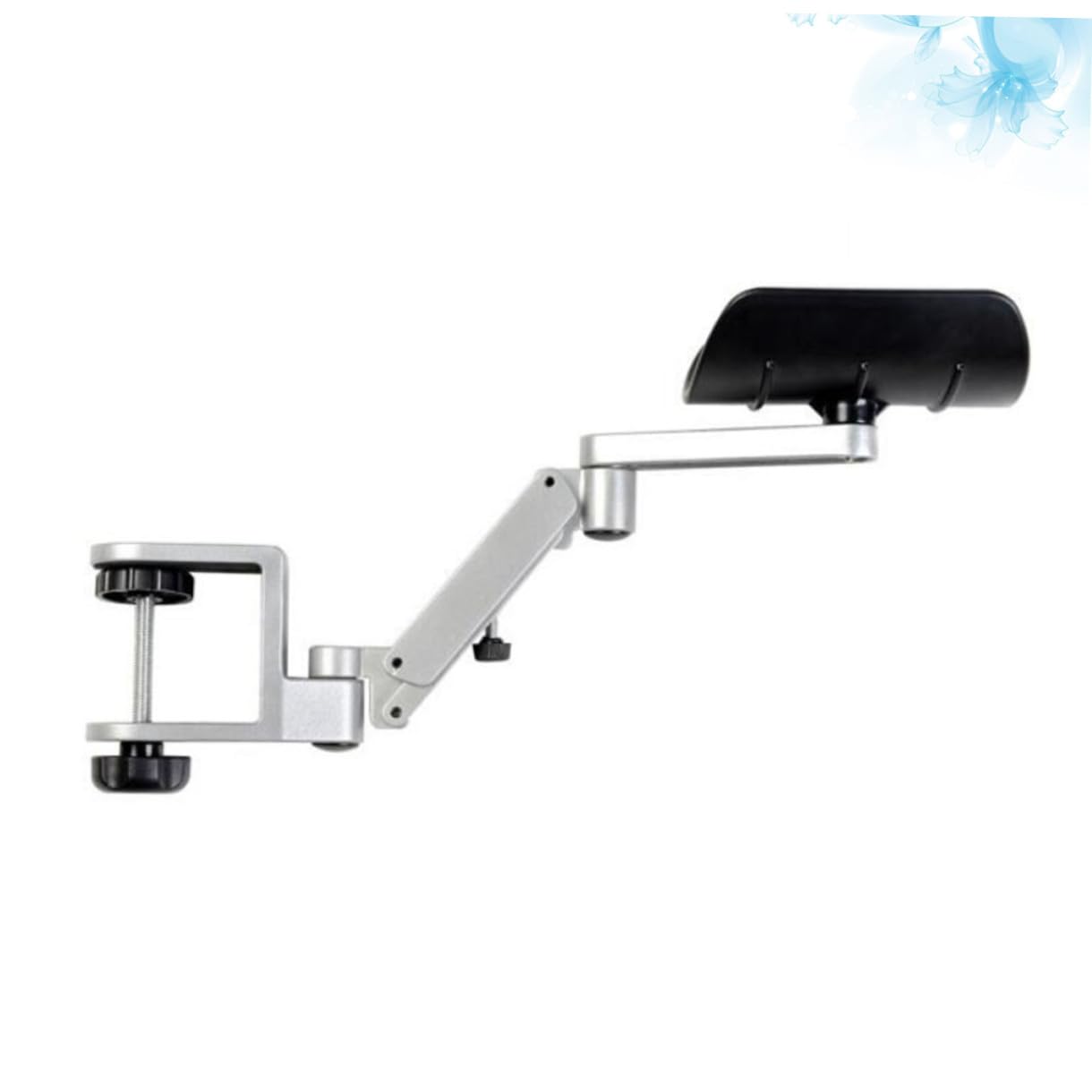 DOITOOL Soporte Ergonómico de Aluminio para Brazo y Muñeca Ajustable Reposabrazos para Ordenador Portátil Consola de Ratón Alivio de Dolor de Hombro Diseño Flexible y Fácil Instalación