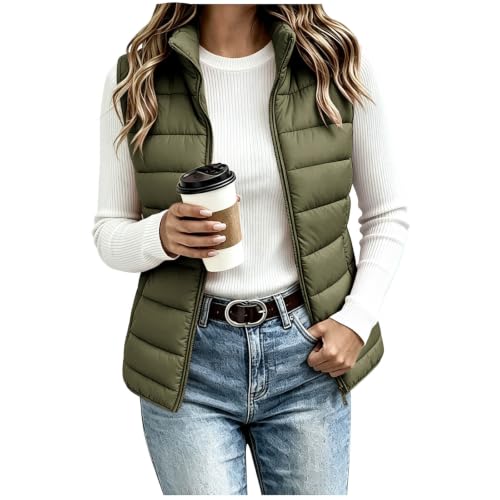 Womens Puffer Vest Lightweight Sleeveless Quilted Jacket with Pockets - image 7