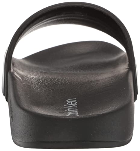 Calvin Klein Men's Men's Alongi Slide Sandal, Black/White 001, 12 #TOP2