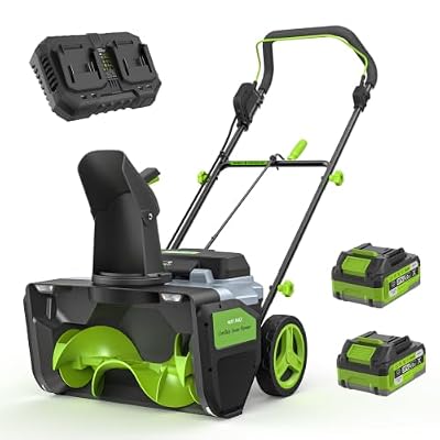 ETOOLAB 40V Cordless Snow Blower 20" Snow Thrower for Driveway/Patio