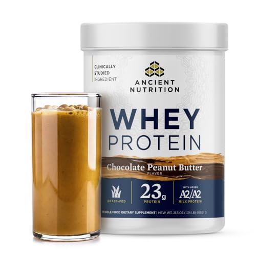 Best Protein Powder to Mix with Water (2026): Top-Rated Picks That Actually Dissolve 9 Ancient Nutrition Grass Fed Whey Protein, Chocolate Peanut Butter, 23g Protein, 18 Servings, Hydrolyzed Collagen Peptides, Organic Regenerative A2/A2 Milk Protein