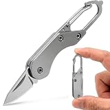 SELENCIO Small Folding Knife with Carabiner - 1' Sharp Blade - Box Cutter for Cartons, Cardboard...